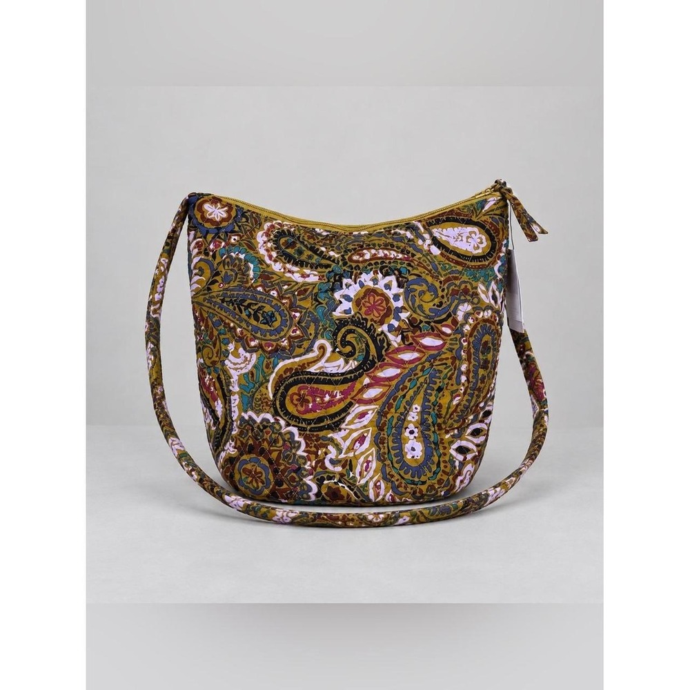 Vera Bradley Buta Spray Slouchy Bucket Shoulder Bag Hobo Quilted New